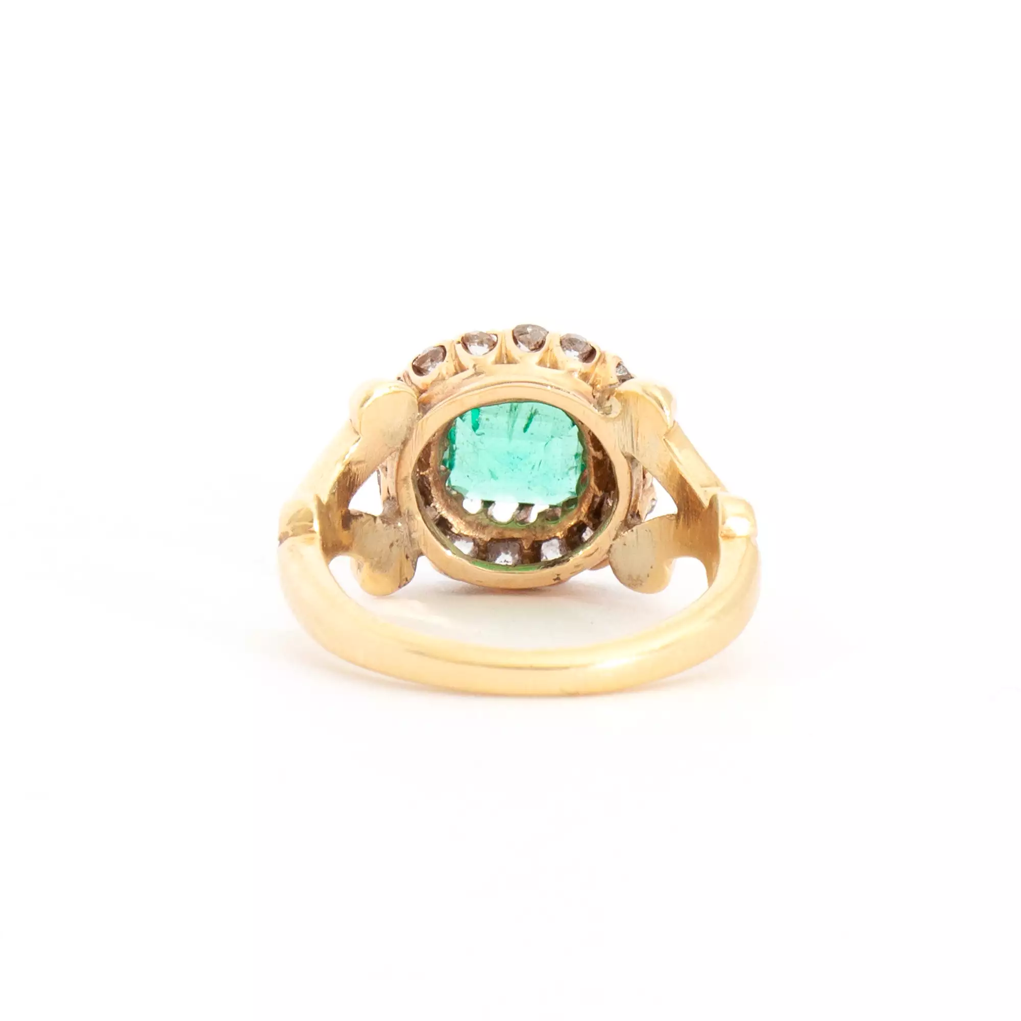 0.50 ct Colombian Emerald Halo Ring