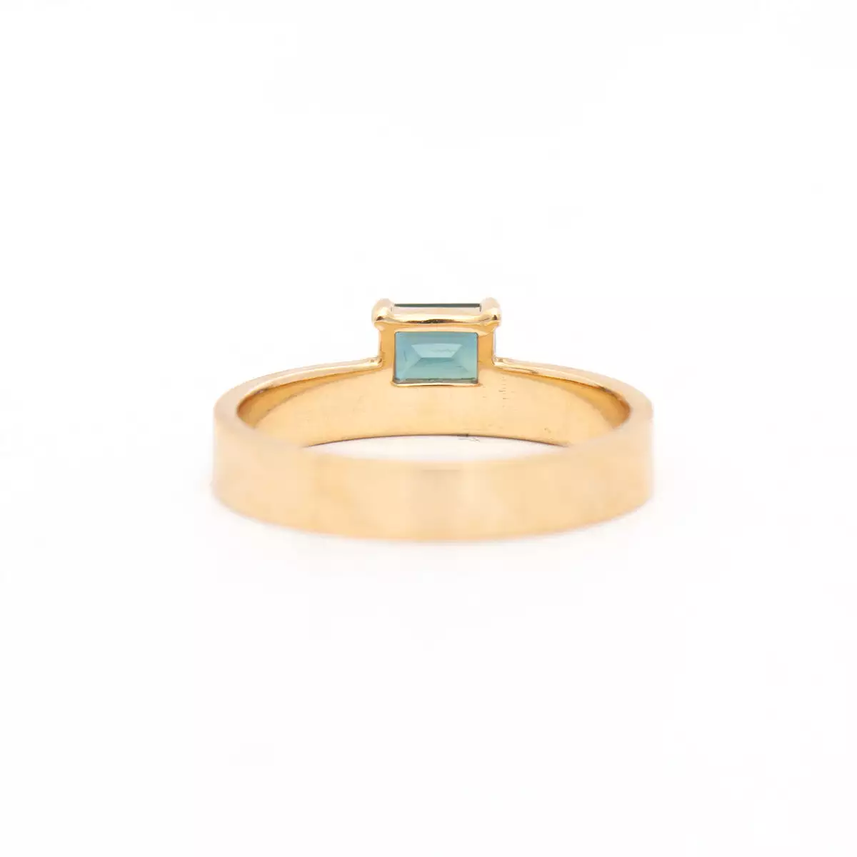 0.50 ct Horizontal Emerald-Cut Gradient Sapphire Monolith Ring