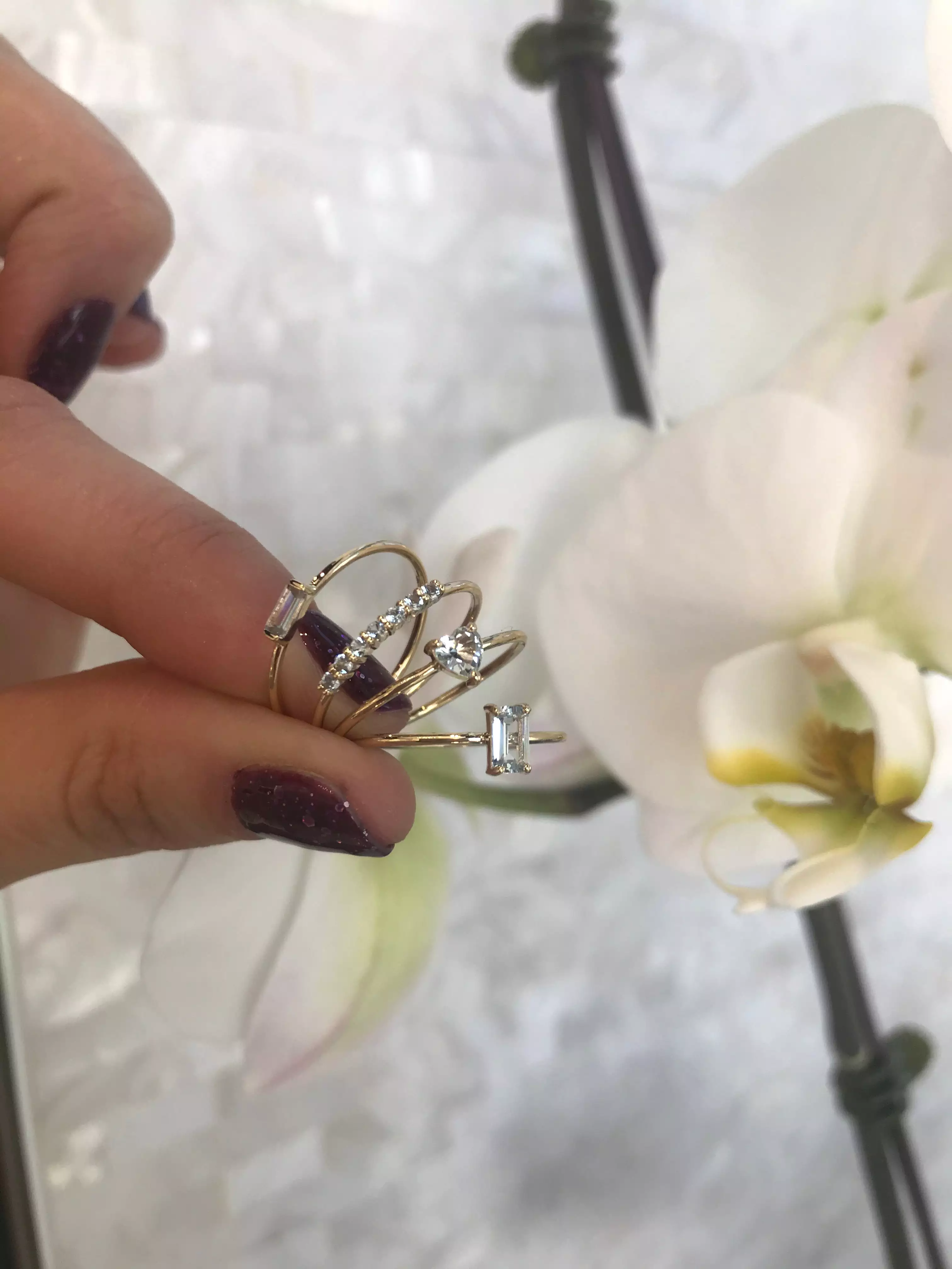 10k Gold Emerald Cut Birthstone Ring