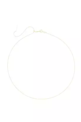 1mm Adjustable Threader Bead Chain Necklace - 14k Yellow Gold