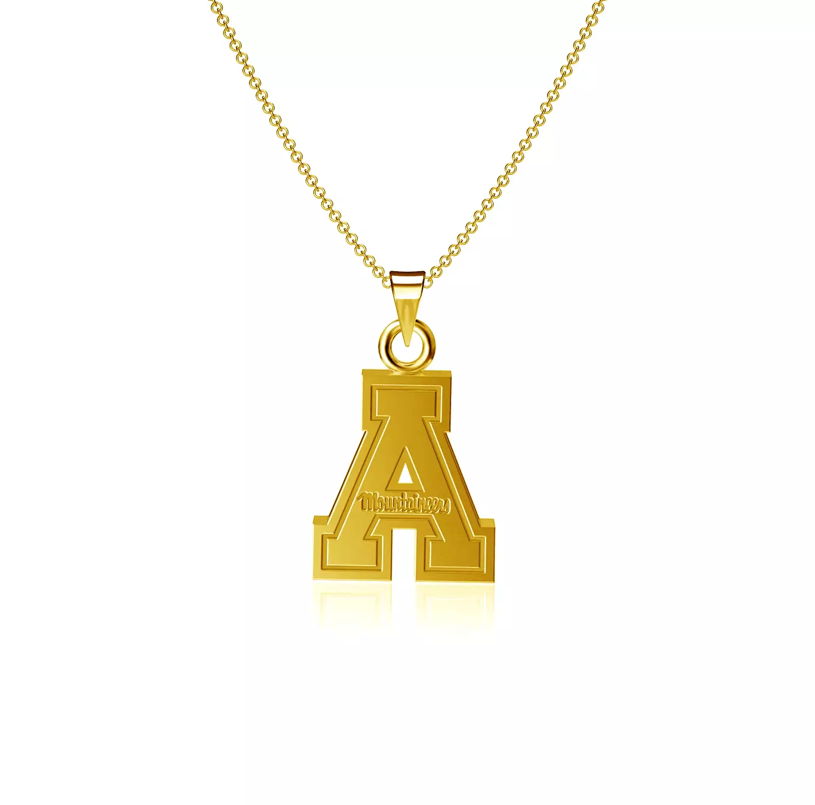 Appalachian State Mountaineers Pendant Necklace - Gold Plated