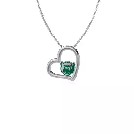 Baylor Bears Heart Pendant Necklace - Enamel