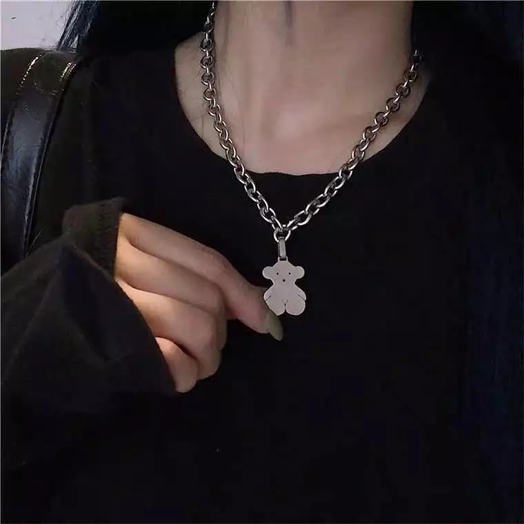 Bear Silver Necklace