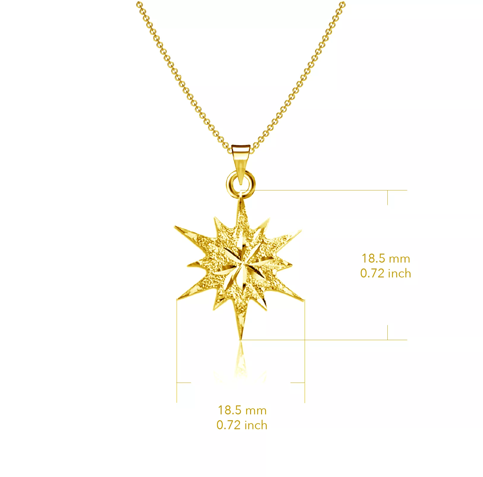 Bethlehem Star Necklace - Gold Plated