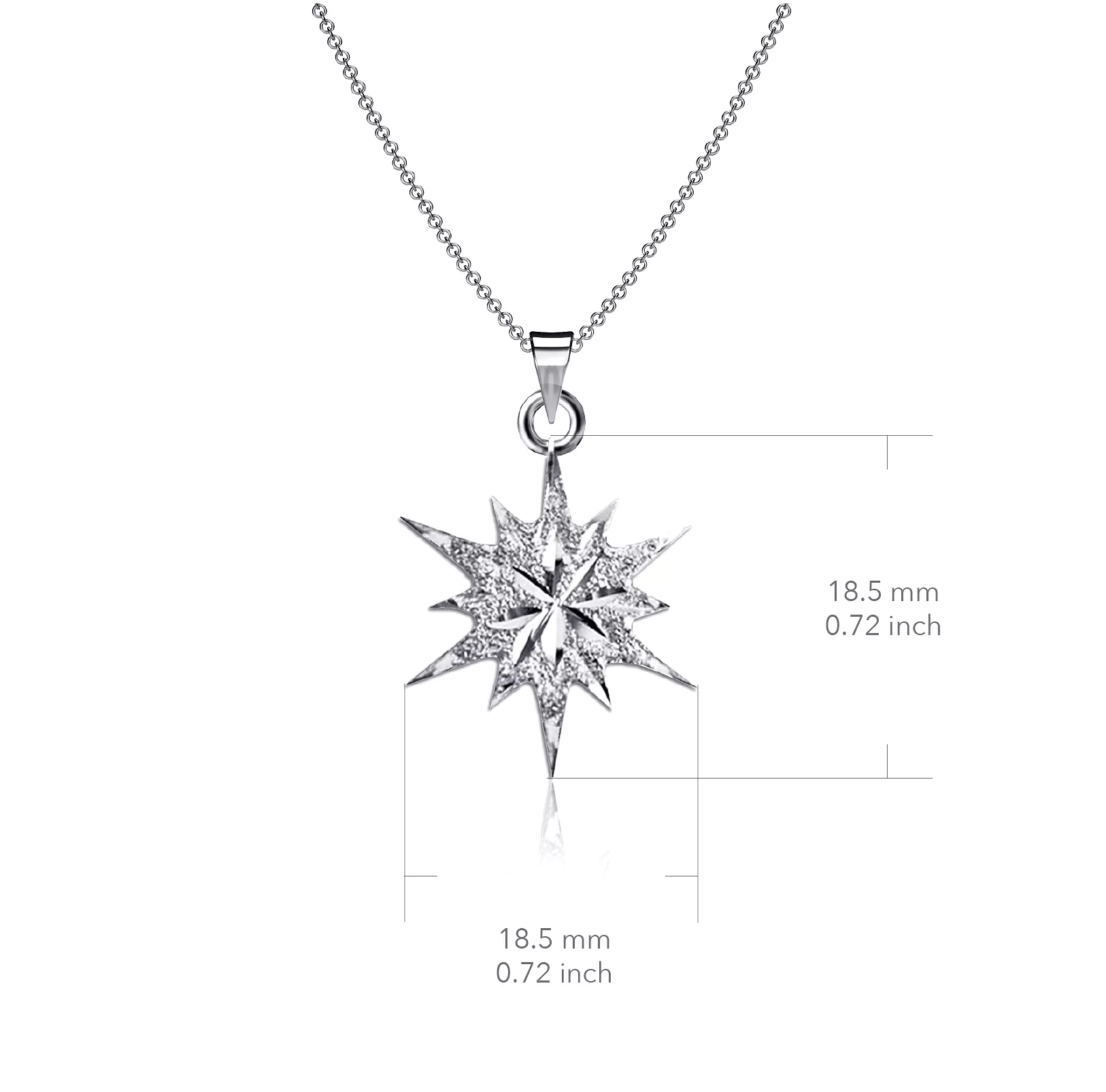 Bethlehem Star Necklace - Silver