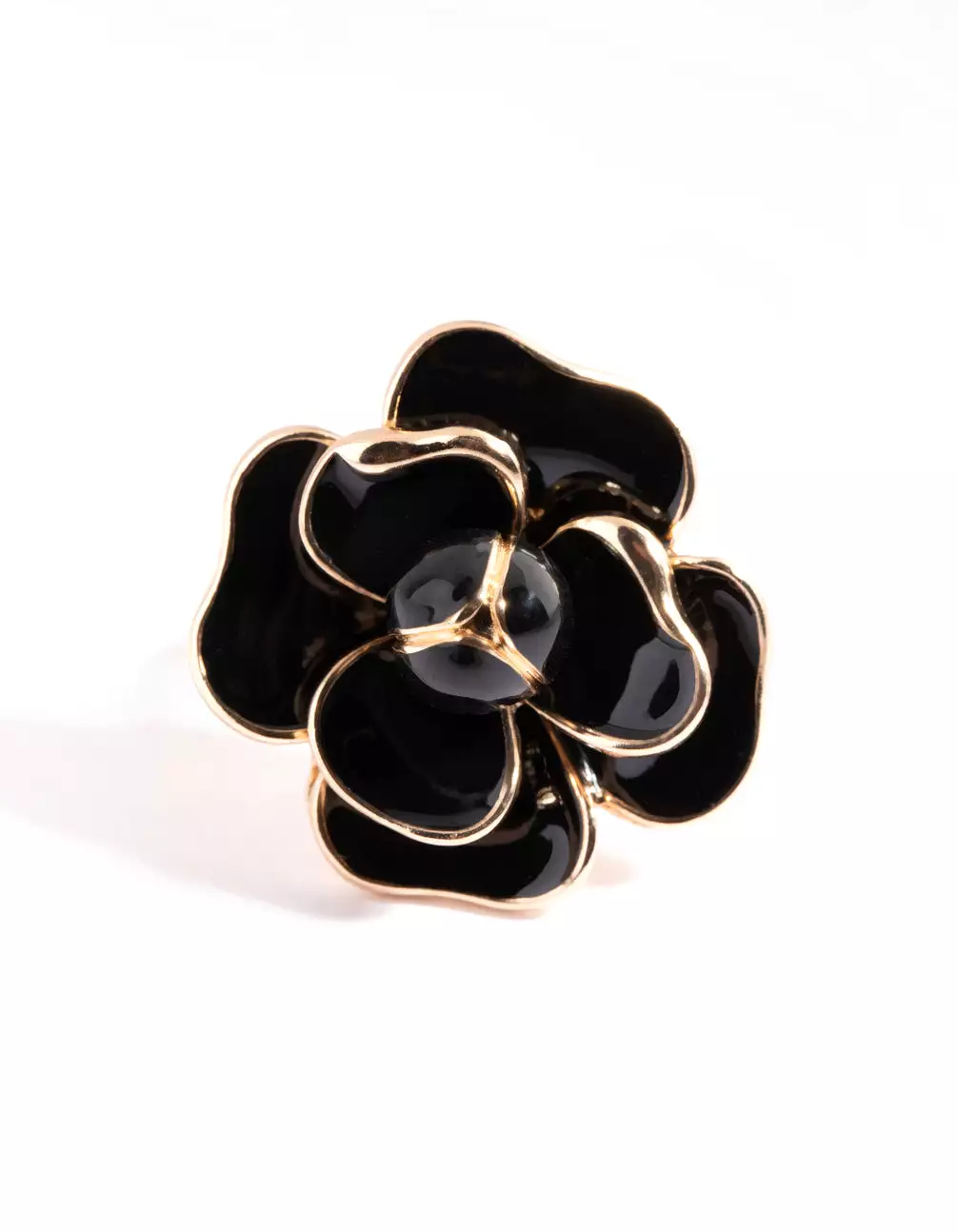 Black Flower Ring