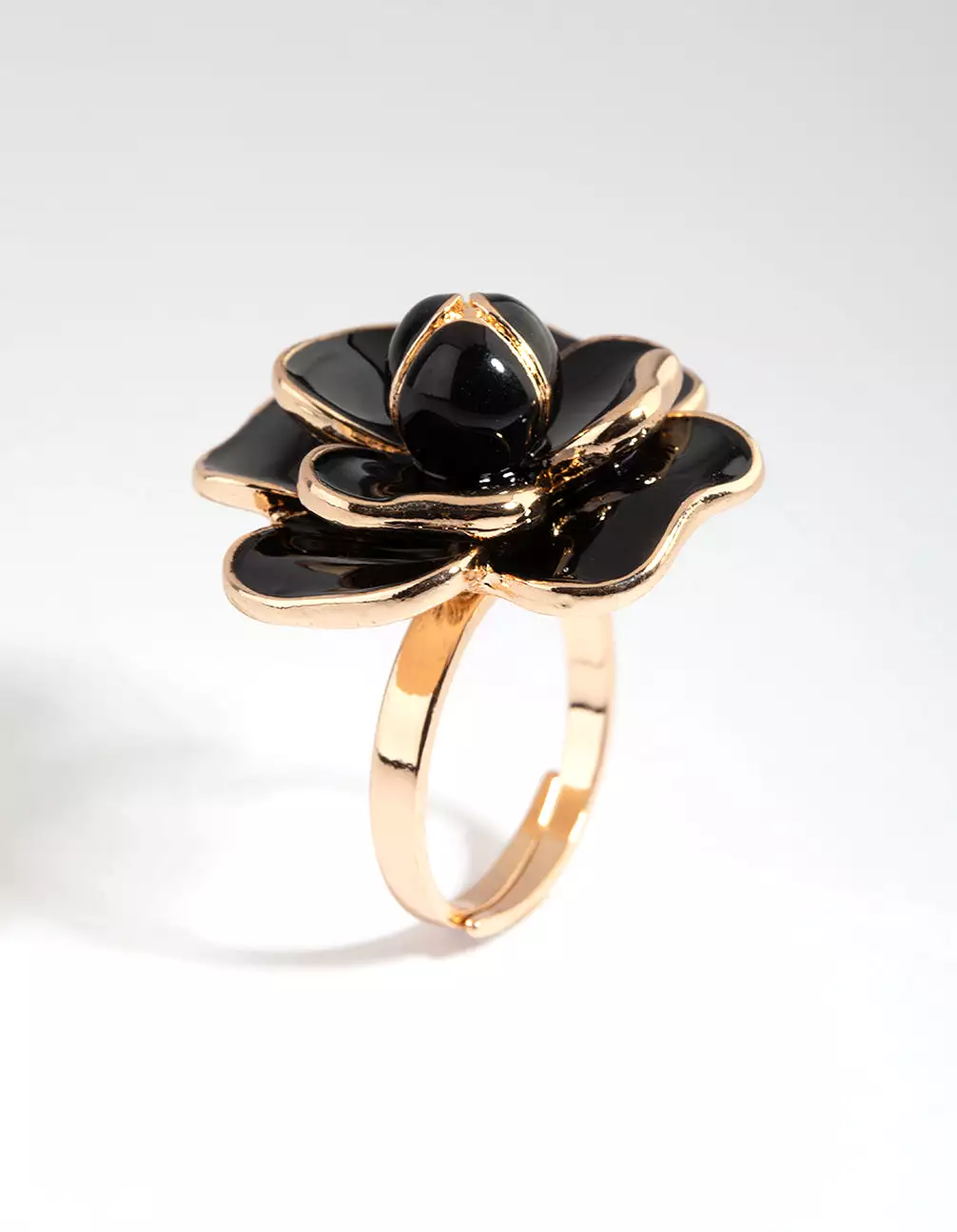 Black Flower Ring