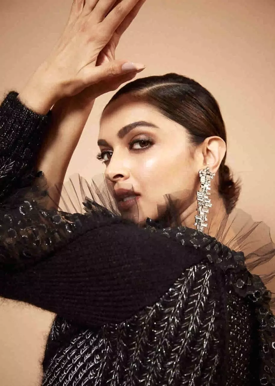 Bollywood Celebrity Deepika Padukone inspired Premium CZ and Glass stones studded in anti tarnish brass earrings -MOE001DP