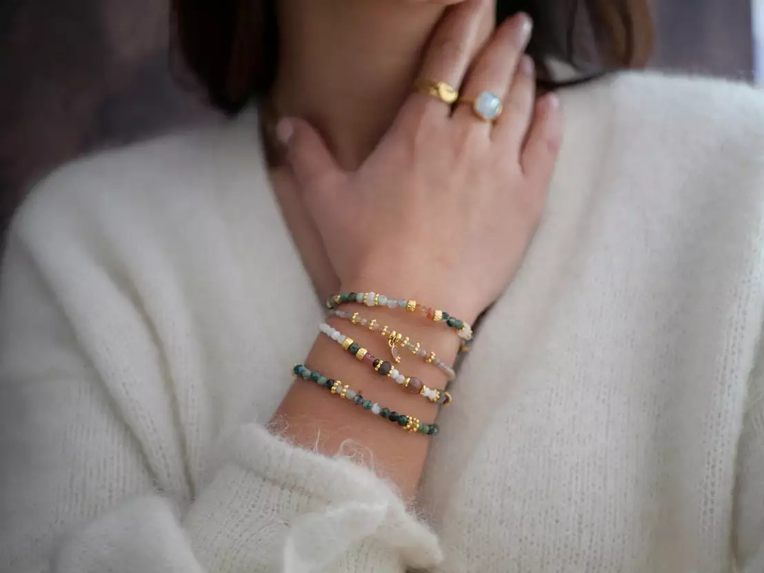 Bracelet Bhadra Orange Moonstone