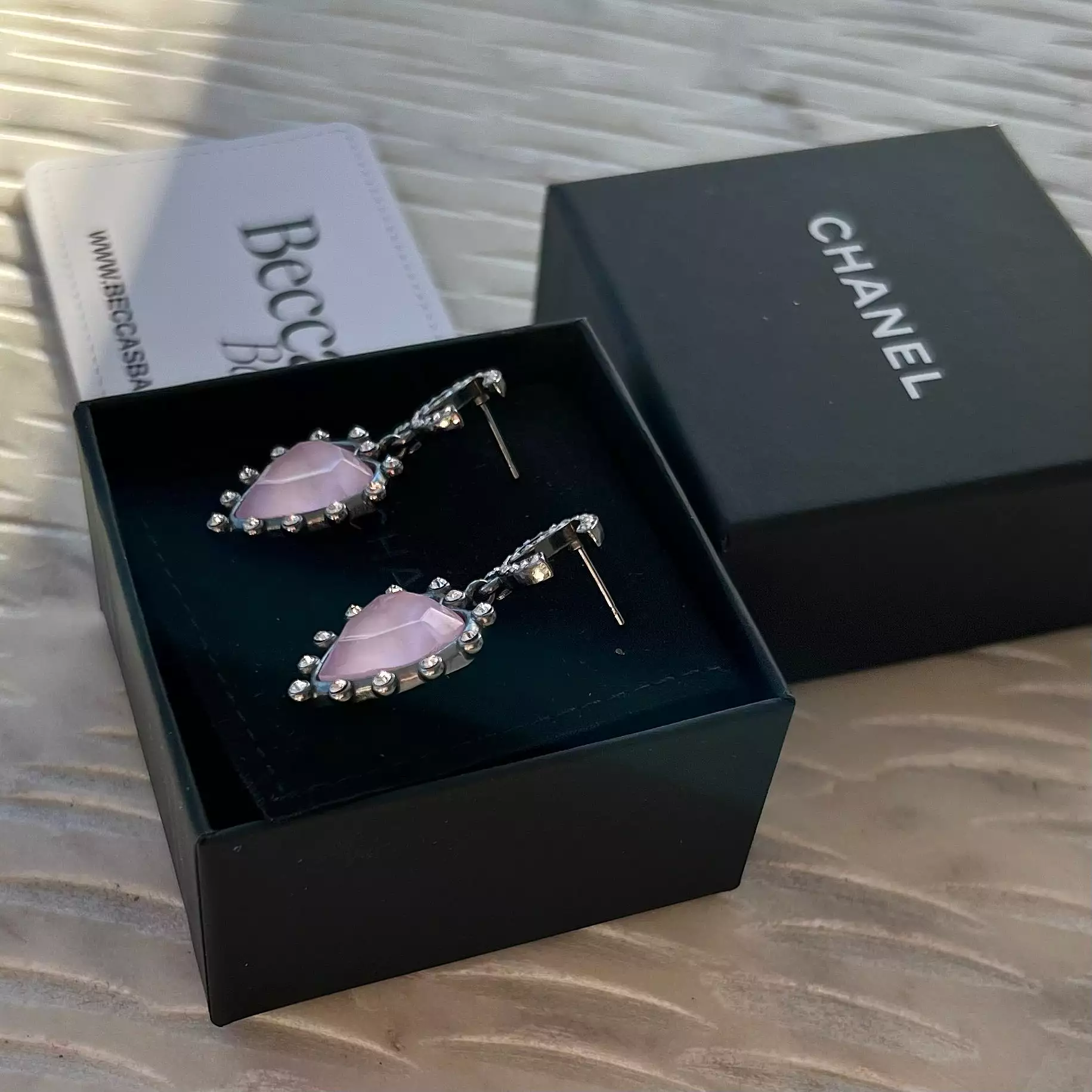 Chanel CC Heart Earrings