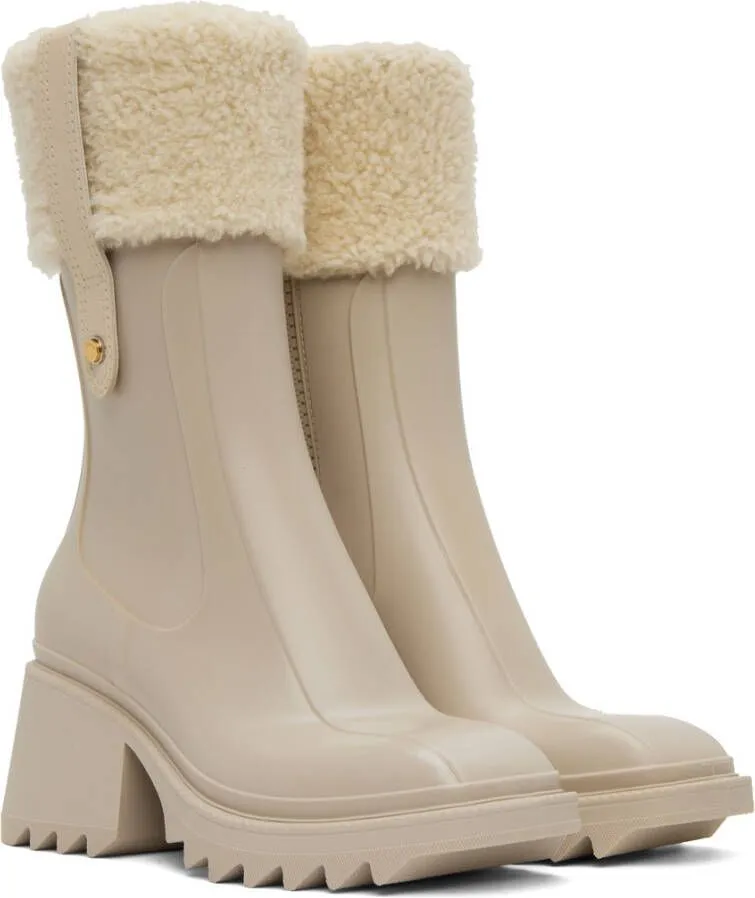 Chloé Beige Betty Boots