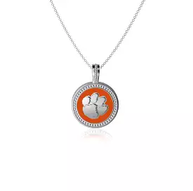 Clemson University Coin Pendant Necklace - Enamel