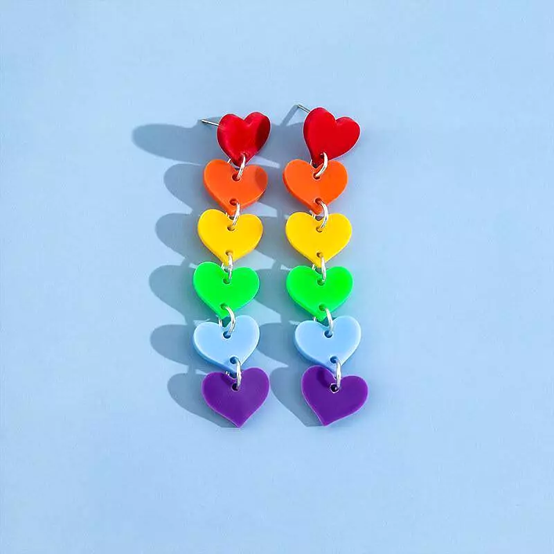 Colorful Heart Earrings