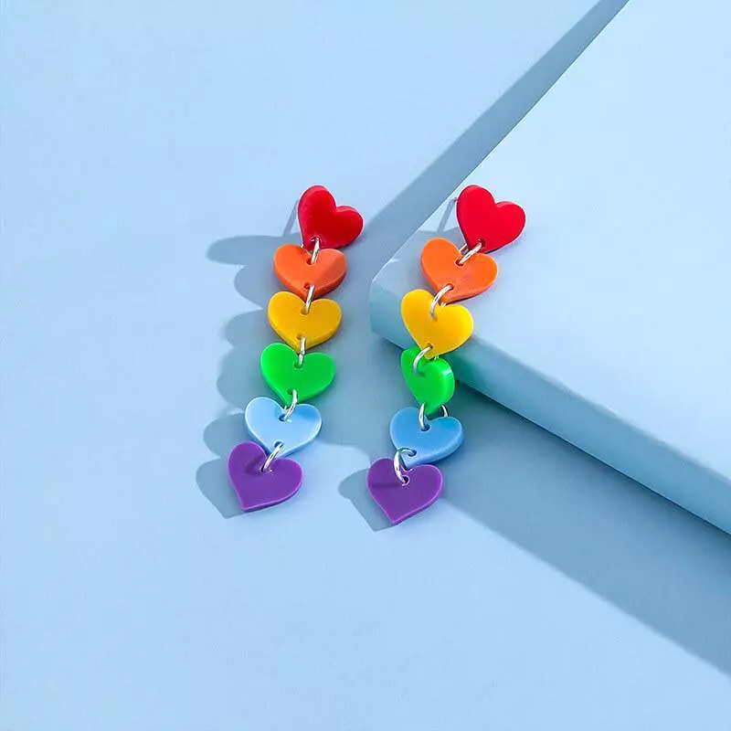 Colorful Heart Earrings