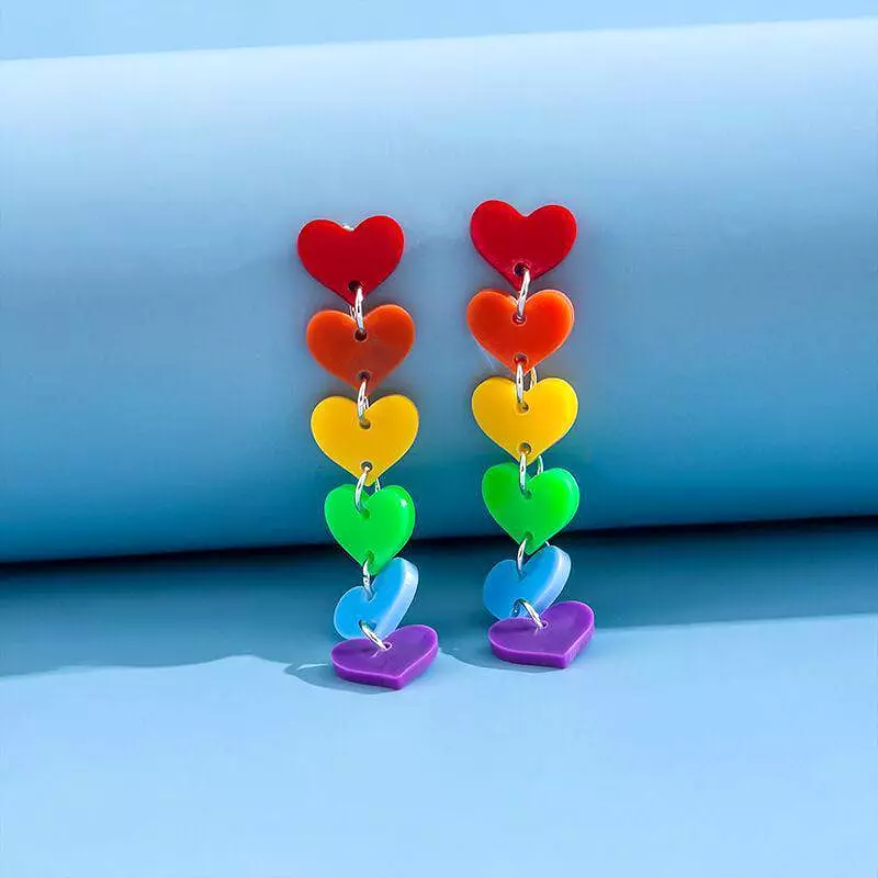 Colorful Heart Earrings