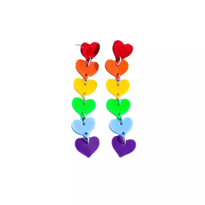 Colorful Heart Earrings