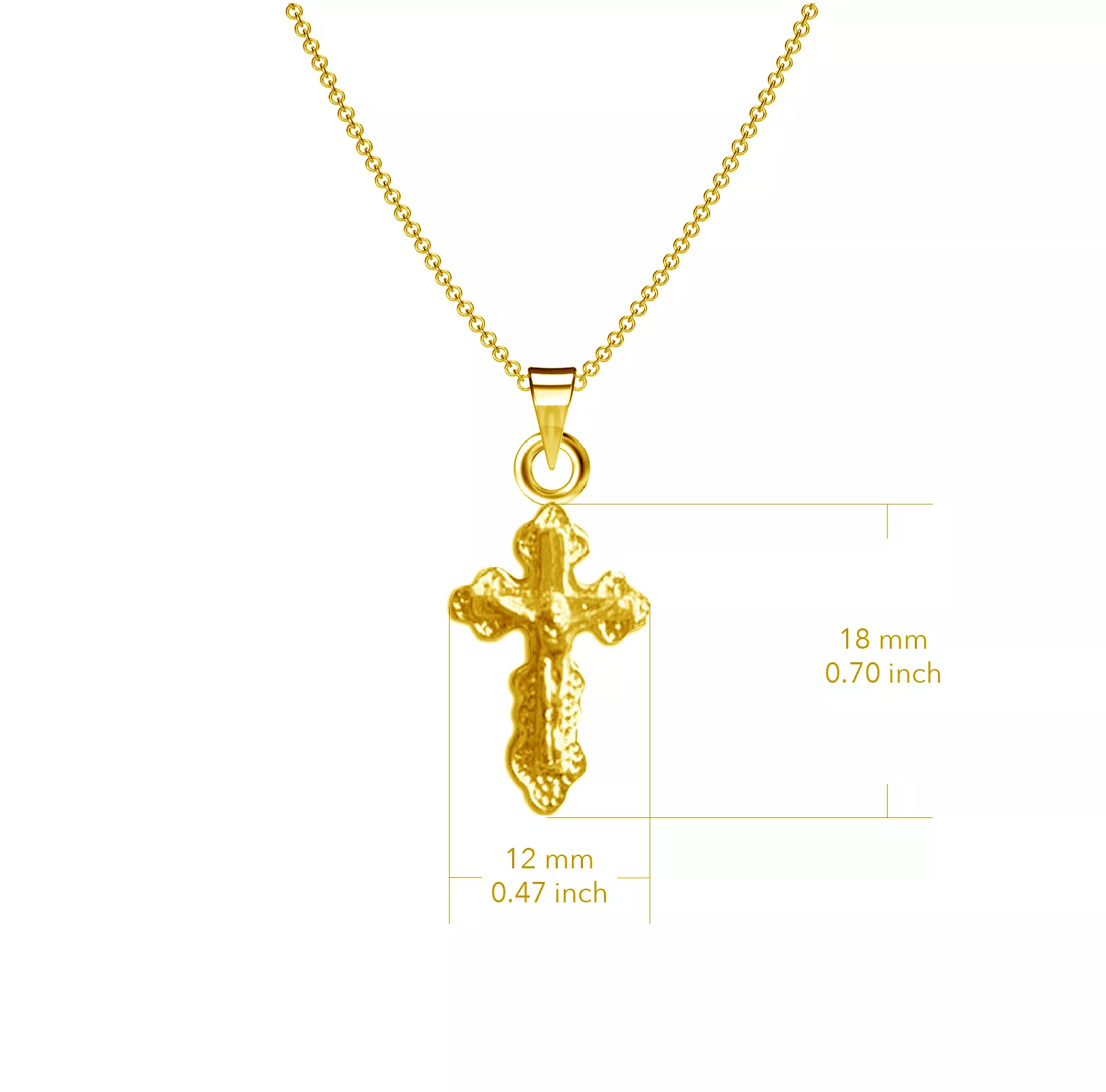 Crucifix Necklace - Gold Plated