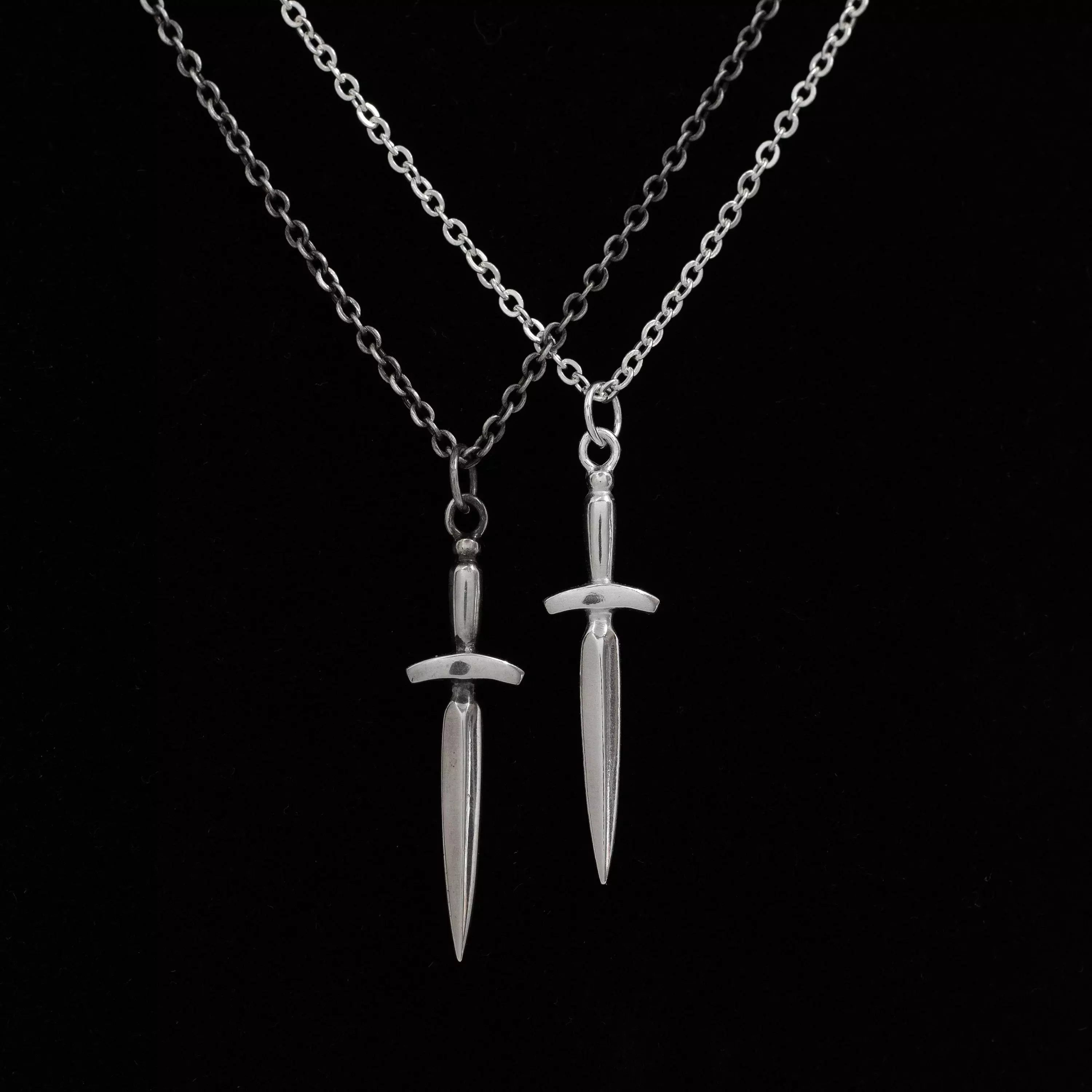 Dagger Necklace in Sterling Silver