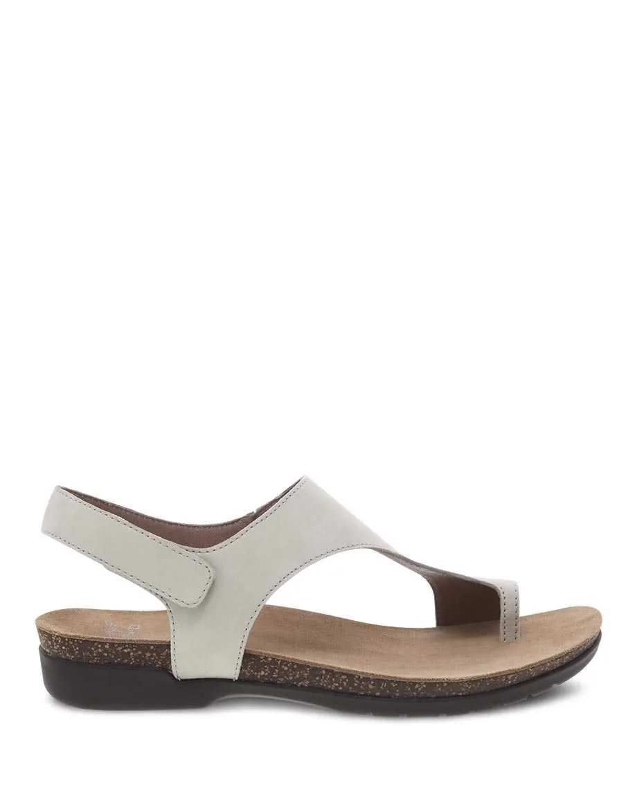 Dansko Womens Reece Sandal- Ivory Nubuck