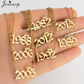 Date Of Birth Number Necklace for Women S2179757