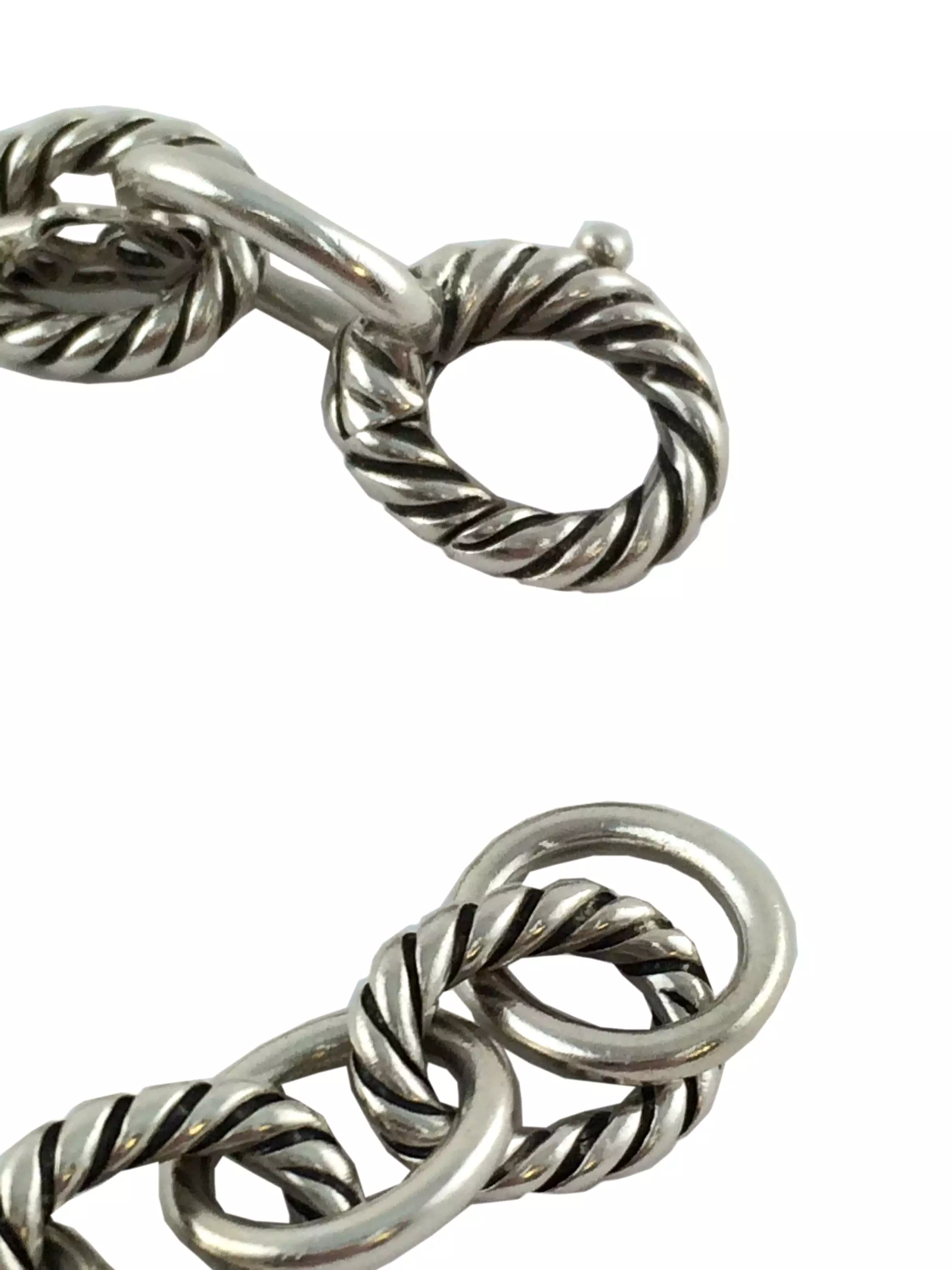 David Yurman Cable Collectibles Oval Link Charm Bracelet