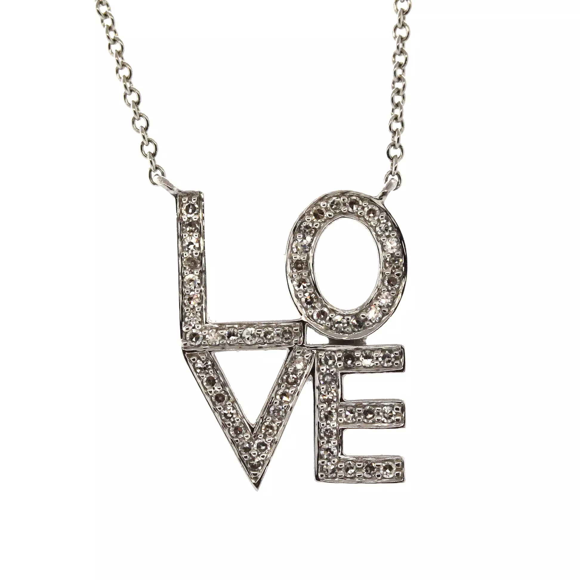 Diamond Love Letter Necklace