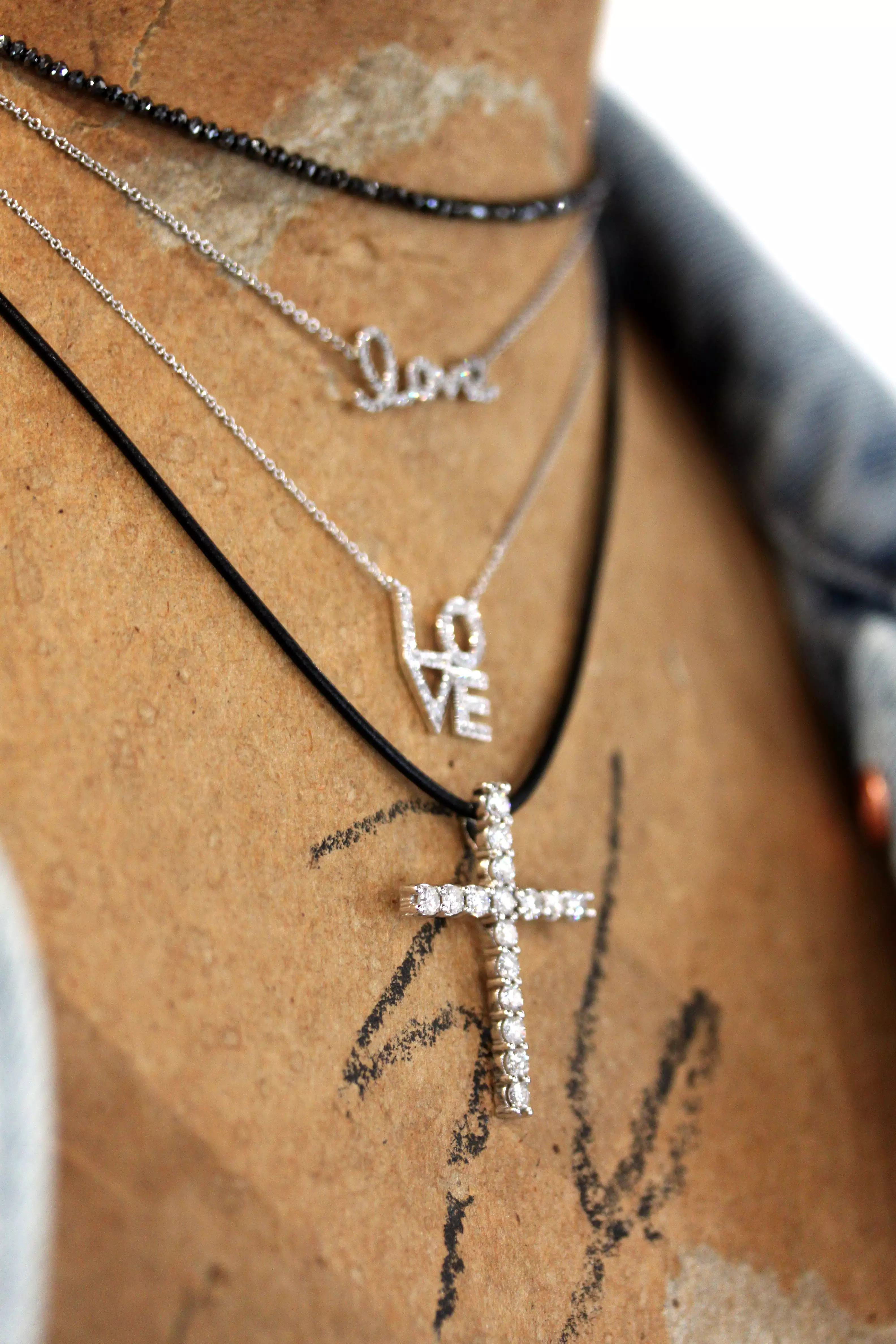 Diamond Love Letter Necklace