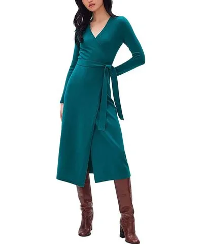 Diane von Furstenberg Astrid Wool & Cashmere-Blend Wrap Dress