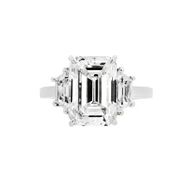 Emerald Cut Diamond Engagement Rings, Lab Grown