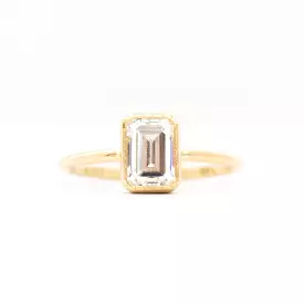 Emerald-Cut Diamond Wisp Ring