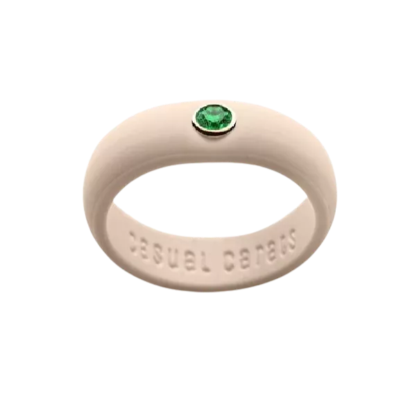 Emerald Silicone Ring - Nude