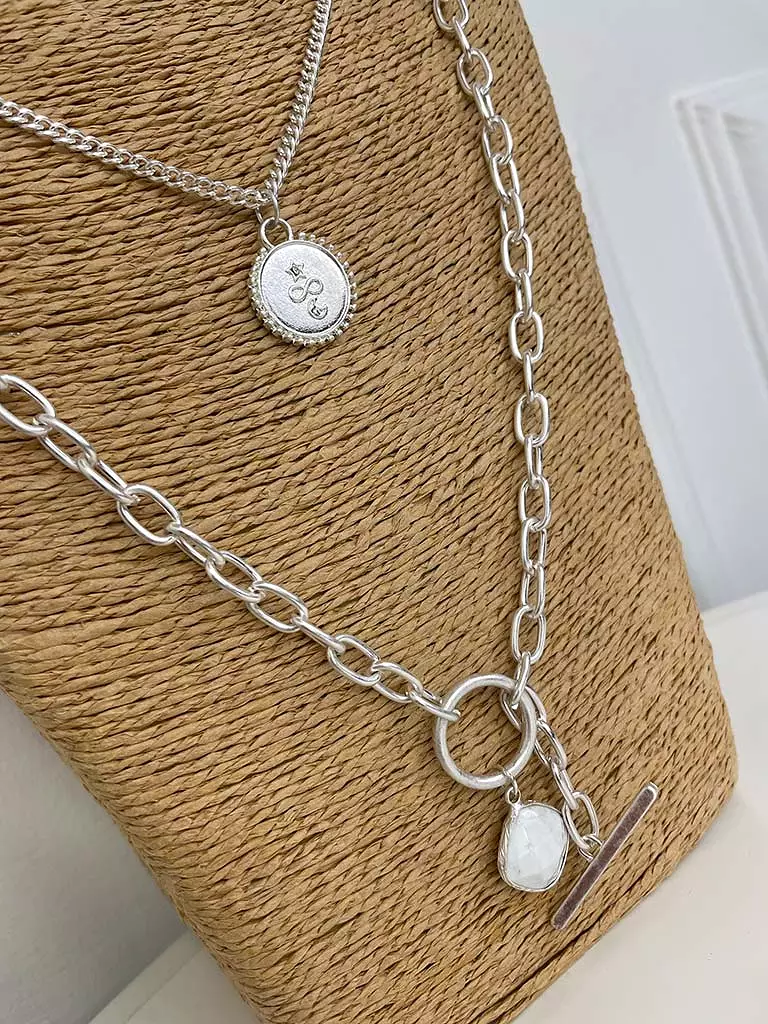 Envy Star Infinity & Moon Necklace - Silver