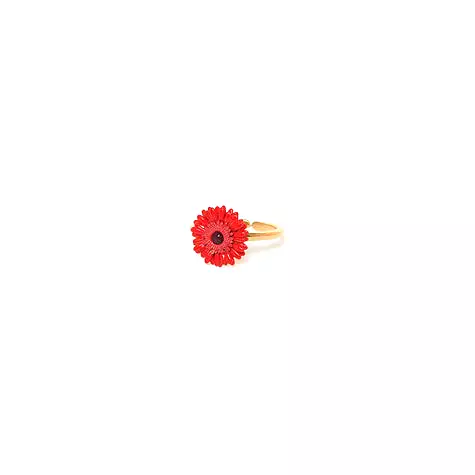 Franck Herval - RUBY gerbera ring flower - Red