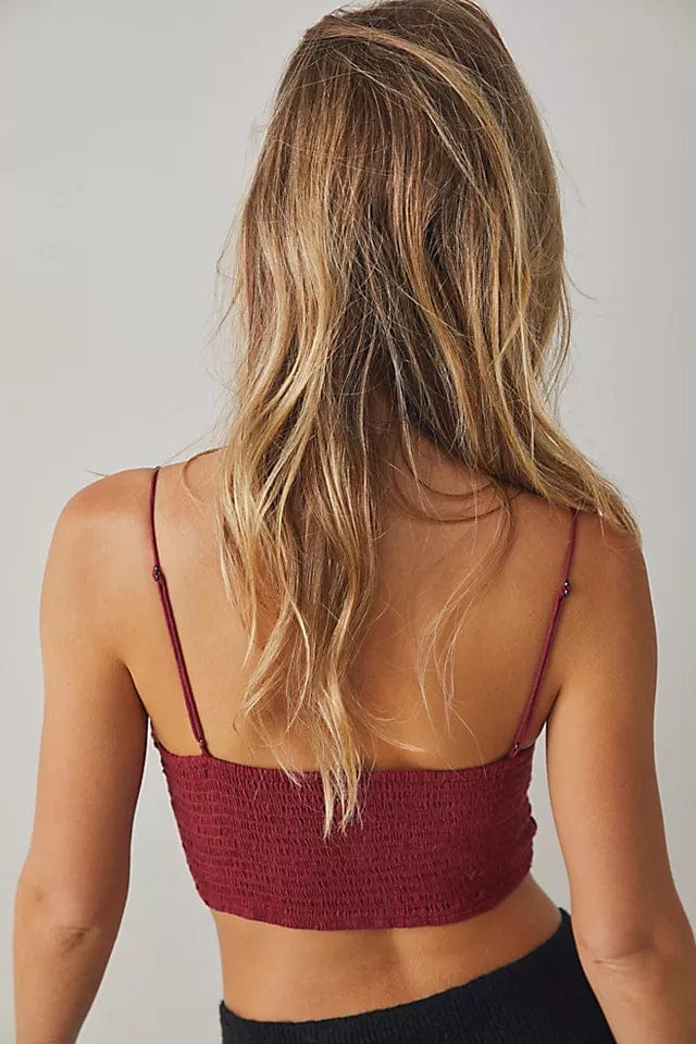 Free People Athena Bralette in Wild Garnet