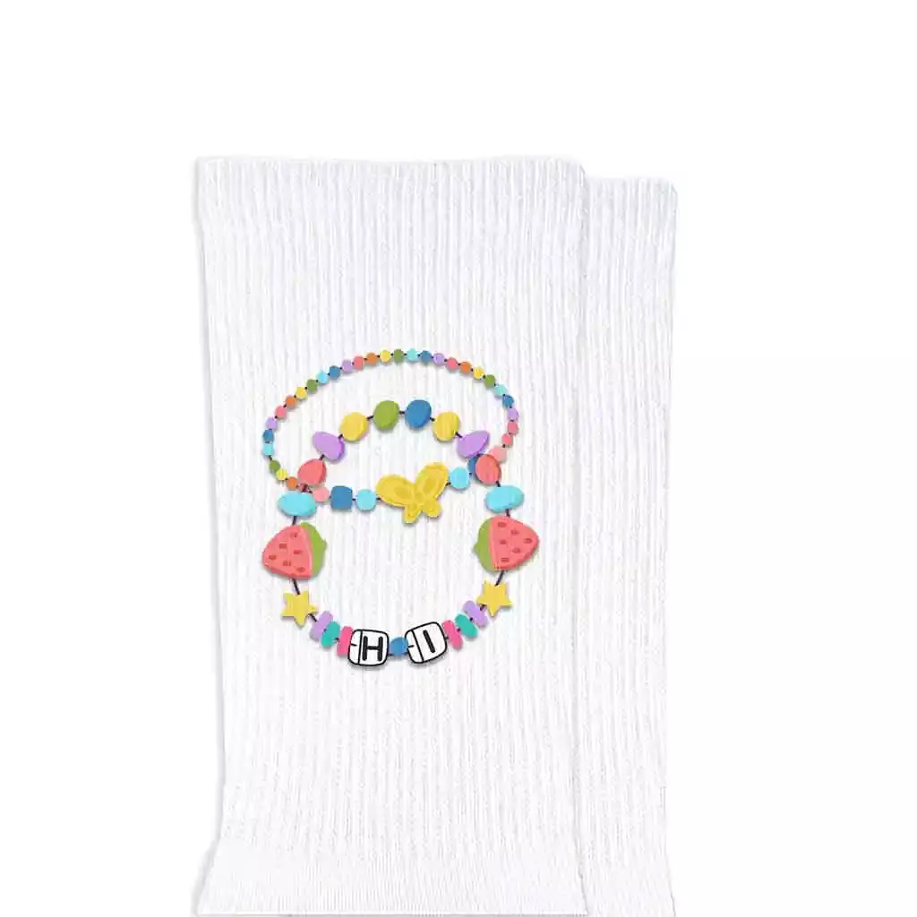 Fun Friendship Bracelet Designs on Socks