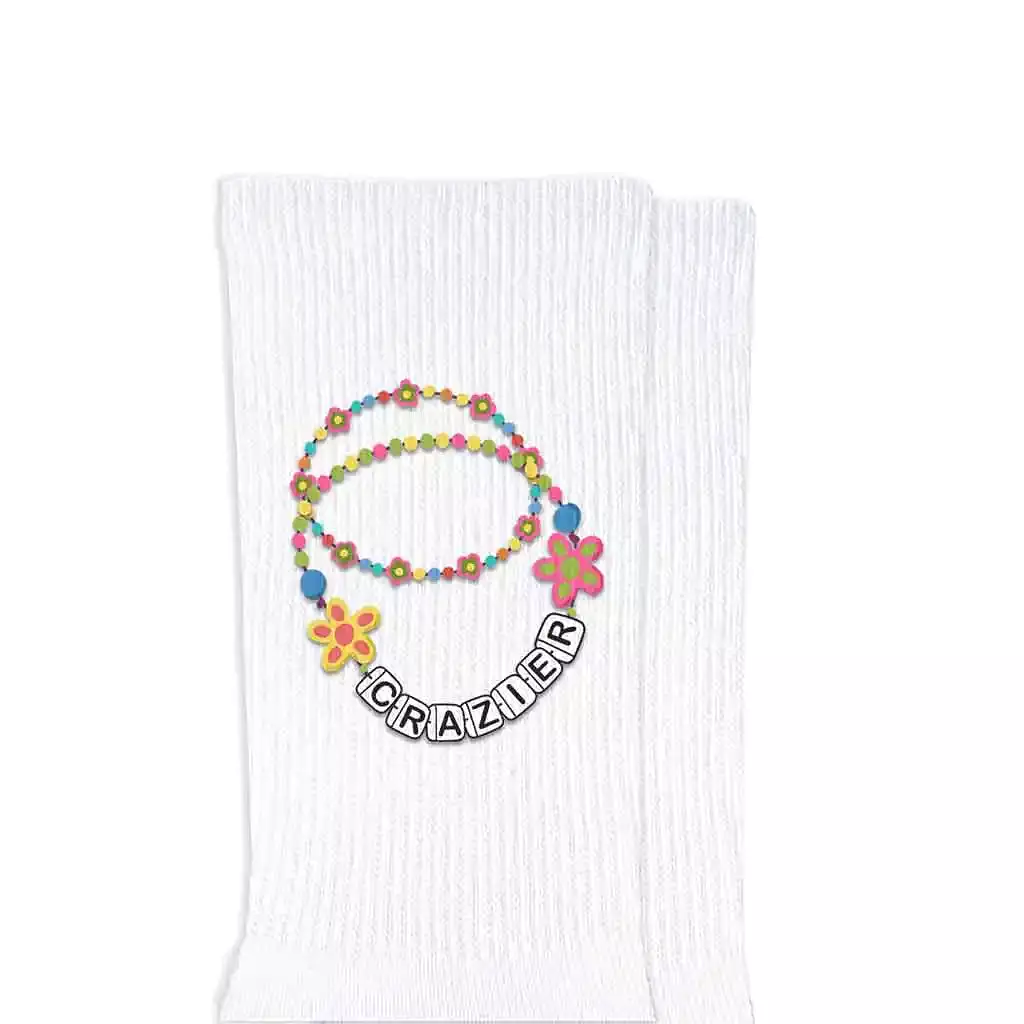 Fun Friendship Bracelet Designs on Socks