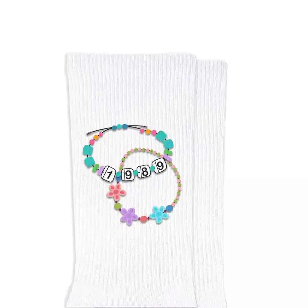 Fun Friendship Bracelet Designs on Socks