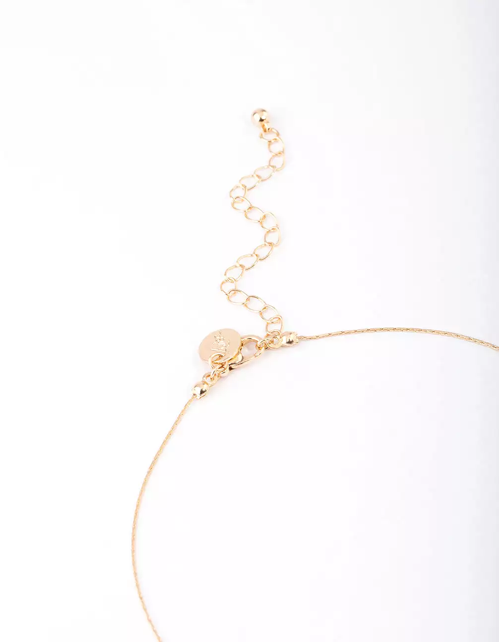 Gold Amethyst Mini Station Dainty Necklace