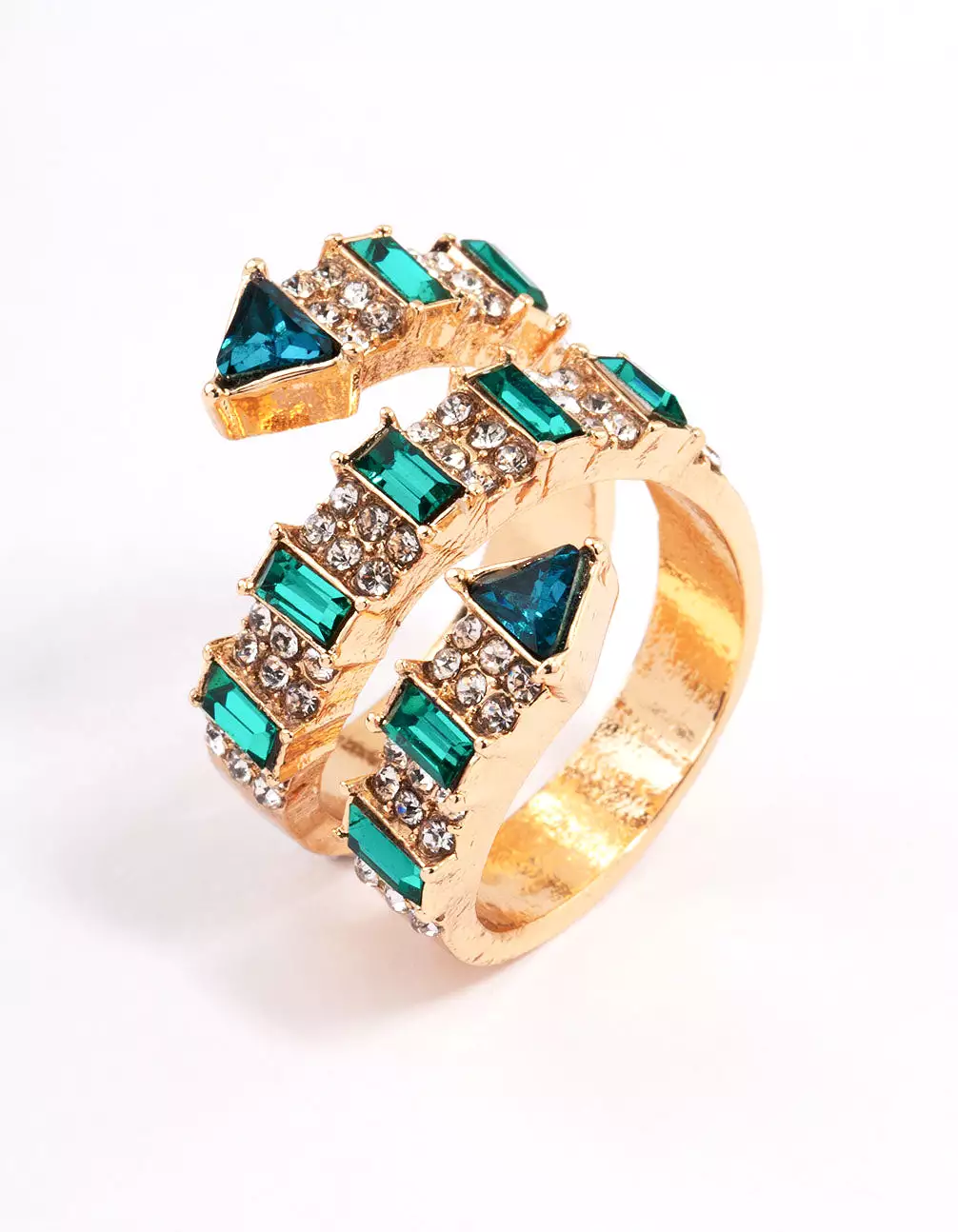 Gold Emerald Wrap Ring