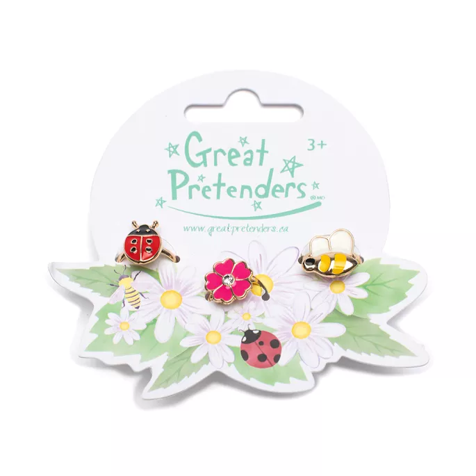 Great Pretenders Ladybug Garden Ring 3pc Set