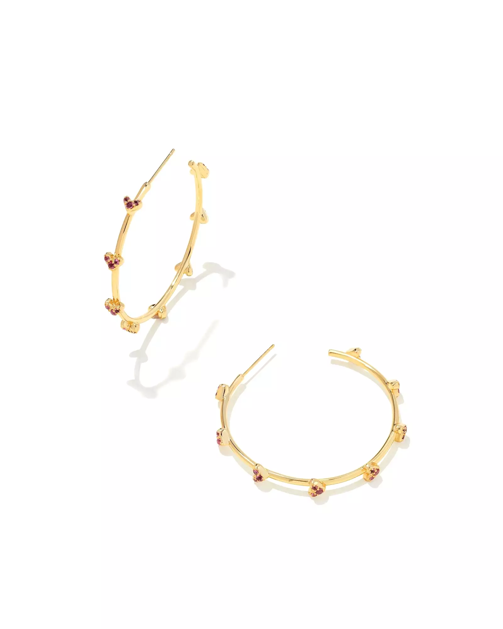 Haven Crystal Heart Hoop Earrings