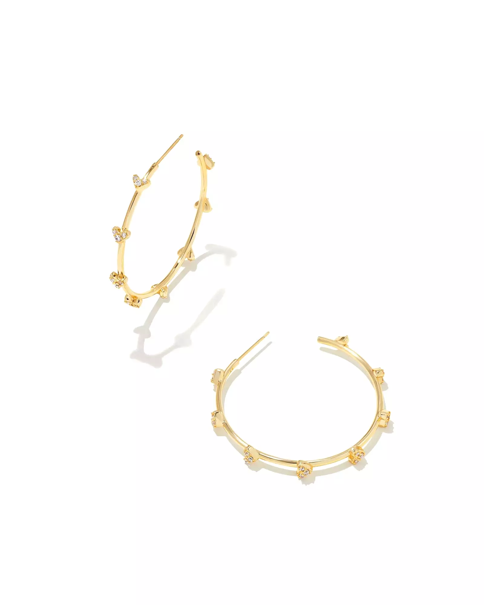 Haven Crystal Heart Hoop Earrings