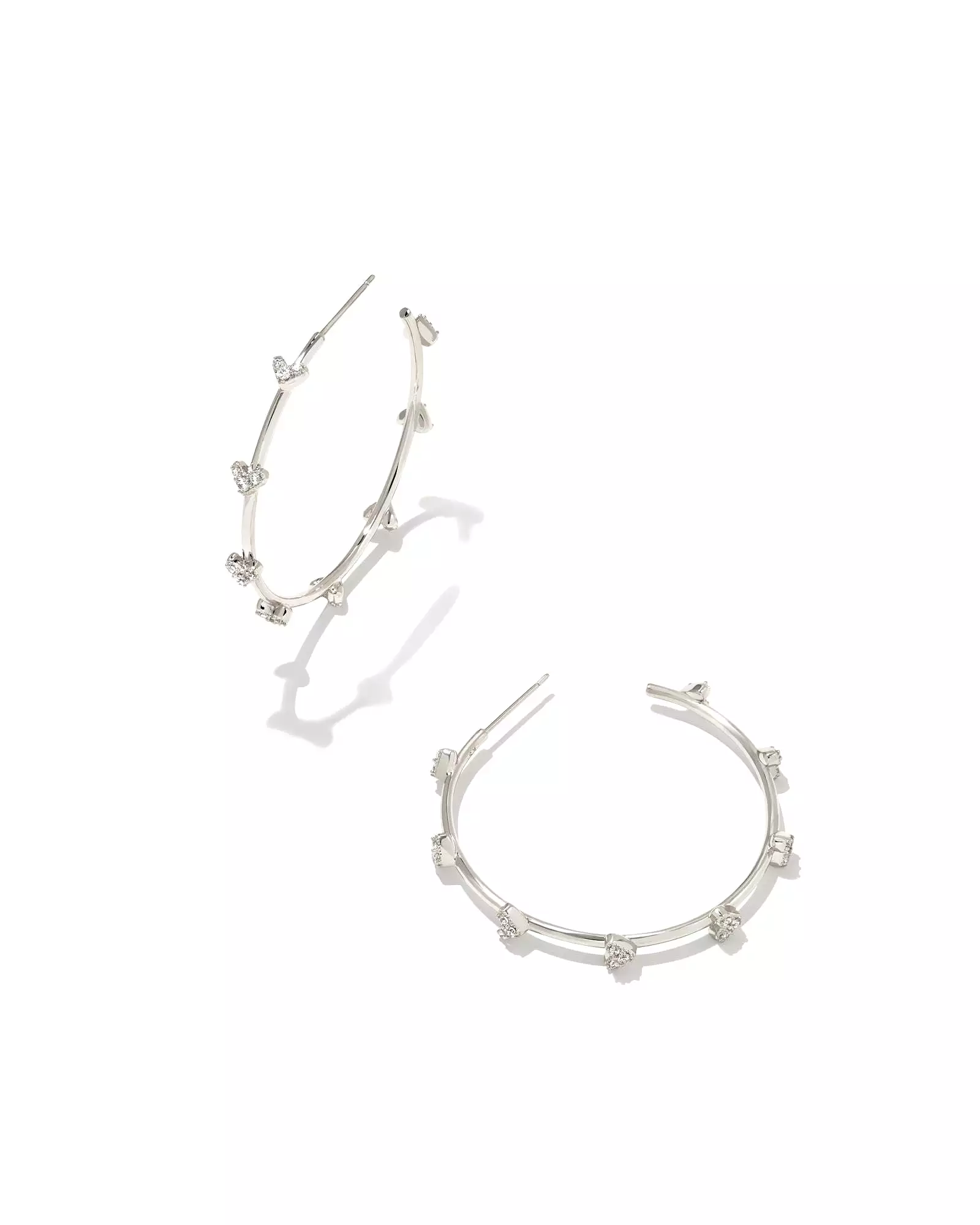 Haven Crystal Heart Hoop Earrings