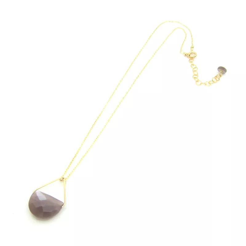 J. Mills Half Moon Chocolate Moonstone Necklace