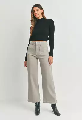 Just Black - Patch Pocket Jean Wide Leg Moonstone