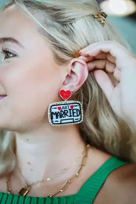 Just Married Vegas Earrings