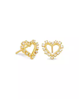 Kendra Scott Ari Heart Crystal Stud Earrings