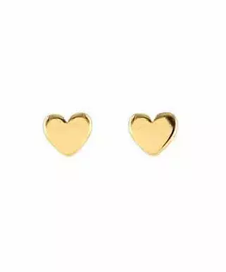 Kris Nations Tiny Heart Stud Earrings - Gold