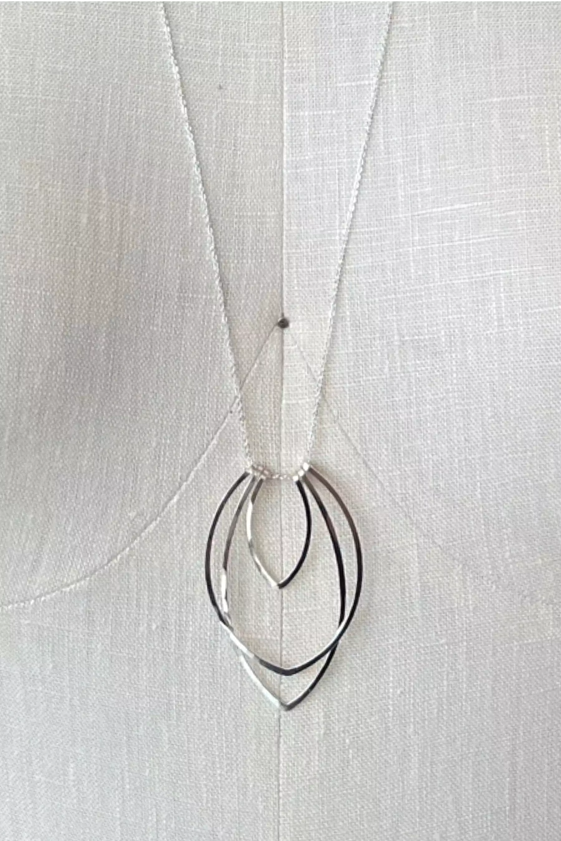 Large Flame Necklace | Sterling Silver