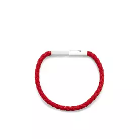 Leather Woven Bracelet, Redstone